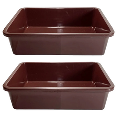 生活King 550密盆 收納籃, 0L~50L, 適用於文具/餐廚/衣物收納, 48.5 x 38.3 x 12.5cm, 咖啡色, 2個