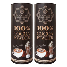 SCHOKOLAKE 巧克力雲莊 香濃滑順 烘焙糕點 無糖可可粉, 125g, 1罐, 2罐