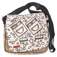 MI MI LEO DIY手作繪圖文創包 可拆袋蓋歪腰郵筒邊線 1個, 珍珠橘