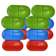 OMORY 膠囊六格藥盒 Set 3入 密封防塵 便捷攜帶, 4包