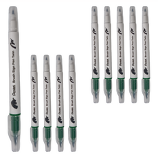 Pentel 飛龍文具 雙頭柔繪筆 Brush Sign Pen Twin, 10色, 1盒