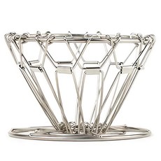 CoolCamp 可摺疊式濾杯 錐型, 1個, 銀色 100g