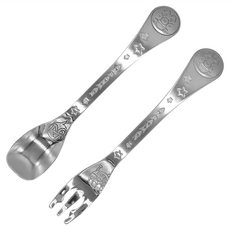 ANPANMAN 麵包超人 不鏽鋼湯叉組 Set, 日本製造, 銀色, 湯匙+叉子, 1組