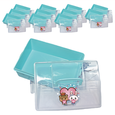 嶸の家 手提多功能盒 20.2 x 14.3 x 7.3cm, 淺藍色, 12個