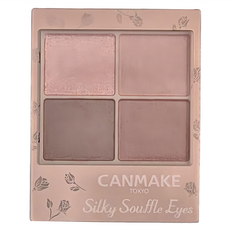 CANMAKE 舒芙蕾霧面四色眼影, M06 精緻灰粉, 1個