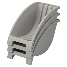 CB JAPAN atomico系列 抗菌餐盤收納架 寬款, 灰色, 1組