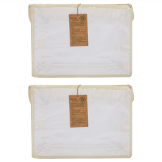 Bagtory HK 百寶袋王 高清拉鍊文件書袋 2件套裝 34L x 25W x 8D (cm) 75%聚氯乙烯 25%滌綸, A4, 米色, 1組