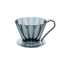CAFEC 花瓣扇形濾杯, 透黑色 3~5杯份, 1個