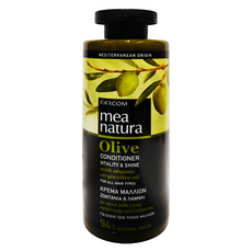 mea natura 橄欖光澤潤髮素, 100%希臘原裝進口, 專為頭髮毛躁、糾結梳不開設計, 柔順易梳, 300ml, 1瓶