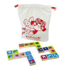 KCFriends 排列骨牌 Set, 圖案活潑鮮明顏色 訓練視覺能力 手眼協調 無毒無刺激性氣味, 1組, Multicolor