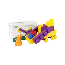 UNiPLAY 抗菌軟積木 交通系列 挖土機組 適用年齡3歲以上, 挖土機, 1組