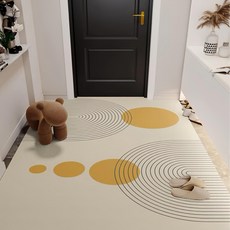 北歐風玄關PVC皮革地墊, 挽清風 白色, 1入