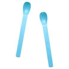SIMPLA 玉米田 嬰童餵匙 2入, 天然聚乳酸 PLA餐具, 適用年齡：5個月以上, 藍色, 1組