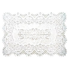 格蘭紗桌巾 100%聚酯纖維, 白色, 90 x 60cm, 1個