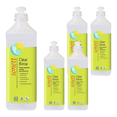 Sonett 律動 洗碗機專用光潔劑，純植物性，不含石油化學成分，適用於所有洗碗機，濃縮型，經濟實惠，100%可生物降解, 500ml, 5瓶