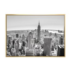 紐約 New York 木色 木框