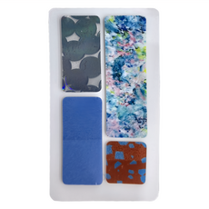 KING JIM HITOTOKI COFFRET 調色盤薄膜貼紙 PET材質可重覆黏貼, 地平線藍, 1個