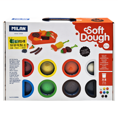 MILAN 黏土禮盒 含配件, 烤肉BBQ 8色, 850g, 1盒