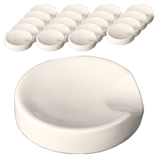 TATUNG 大同磁器 圓形筷架 1.5英吋 20個 單色 餐具收納, 1組