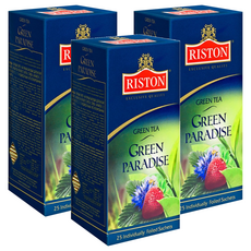 RISTON 瑞斯頓 樂園花香綠茶 斯里蘭卡頂級茶葉, 1.5g, 25包, 3盒