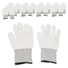 JIAHON 嘉鴻牌 合手型棉紗手套，L碼，聚酯纖維, 白色 + 灰色, 1包