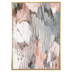 菠蘿選畫所 夢境 珊瑚灰 掛畫 APAD3471G, 40 x 30cm, 金色框 - 北歐風藝術壁飾, 金色