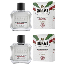 PRORASO 鬍後乳 紅標 滋潤檀香, 粗硬鬍鬚適用, 含檀香和乳木果油, 100ml, 2件