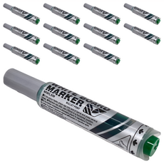 Pentel 飛龍文具 MAXIFLO 直液後壓白板筆 MWL5M-D 綠色 子彈筆頭, 12支