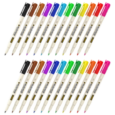 PENMAX 12色油性簽字筆組, 顏色鮮明不暈染, 適用於各種表面, 多色, 2組