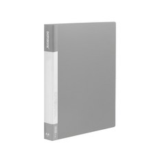 DaTaBanK 三田文具 A4 標準型 小3孔夾資料夾, 附斜口袋, 環保PP材質, 多色可選, 灰色, 4本