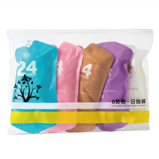 一次性內褲 Set 5件 白色 棉質 透氣輕薄 獨立包裝, 3XL, 莫蘭迪色