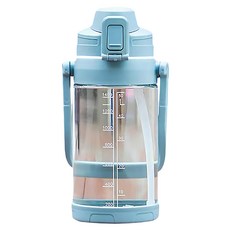 運動噴霧冷水杯, 藍色, 1個, 800ml