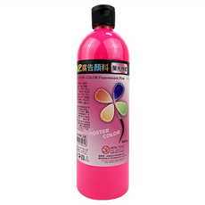 AP 廣告顏料 螢光粉紅色, 500ml, 1色