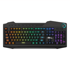 亞碩 Power Master 北極星 KM-31 RGB鍵盤 中文版鍵帽:注音+倉頡 耐磨損雷雕鍵帽 鎖定Windows選項功能 26鍵無衝突, 黑色, 薄膜式