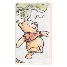 Disney 迪士尼 萬用口罩夾鏈收納袋 BF513D-4 手繪維尼白, 21 x 12cm, 1個