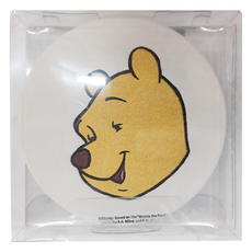 收納王妃 迪士尼硬式珪藻土杯墊 圓形 2件組, 維尼表情01, 1組