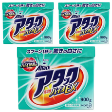 Attack 一匙靈 柔軟劑添加香水濃縮洗衣粉, 花香, 綠色, 900g, 3盒