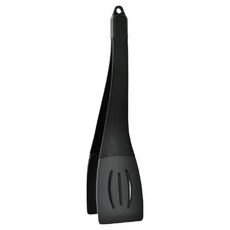 Jasmine’s Kitchen 小茉廚房 3合1多功能鍋鏟夾/料理夾/牛排夾/煎煮炒炸瀝油夾, 黑色 + 灰色, 1支