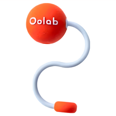 Oolab 良杯製所 泡泡糖矽膠防塵吸管蓋 細 甜酷橘, 1個, 1個