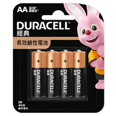 DURACELL 金頂 AA 鹼性電池 適用於多種家用電器 無添加水銀 環保安全, 4顆, 1組