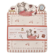 CARD LOVER 信的戀人 便簽紙, 夏日貓 美妝, 60張, 3個