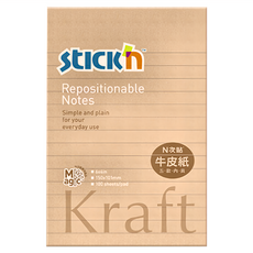 N次貼 牛皮紙魔術便條磚，五款內頁，61335，150 x 101mm，方便攜帶，隨時記錄，經濟實惠, 5本, 6組