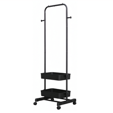 dayneeds 日需百備 極簡主義移動式衣帽架 吊衣架 收納架 掛衣架 衣櫥架 CFD4147152-BK, 黑色