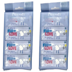 收納王妃 史努比迷你柔膚濕紙巾 15 x 14cm, 8抽, 8抽, 2組