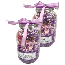 A-ONE 匯旺 永生花許願花瓶，H款 紫兔尾草