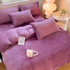 夢之語 防靜電法蘭絨床包+兩用毯被套 四件組 床包 152 x 188cm + 信封枕套x2 45 x 75cm + 兩用毯被套 182 x 212cm