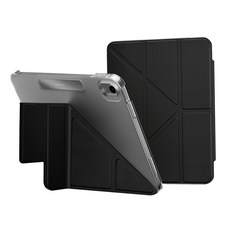 MAGEASY Facet 全方位支架透明背蓋保護套, 黑色, 1個