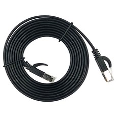 POLYWELL 寶利威爾 CAT6A 高速網路扁線 PW15-W48-D153, 2m, 黑色, 1條