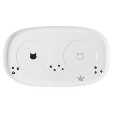 Necoichi 貓壹 快樂食光雙餐盤, DC-0751, 1個