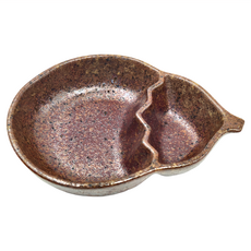 鐵釉茄形仕切缽 日本製, XL11075-41, 1個
